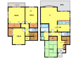 西高倉貸家の物件間取画像